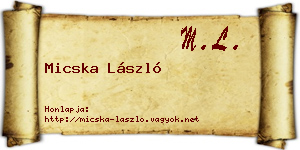 Micska László névjegykártya